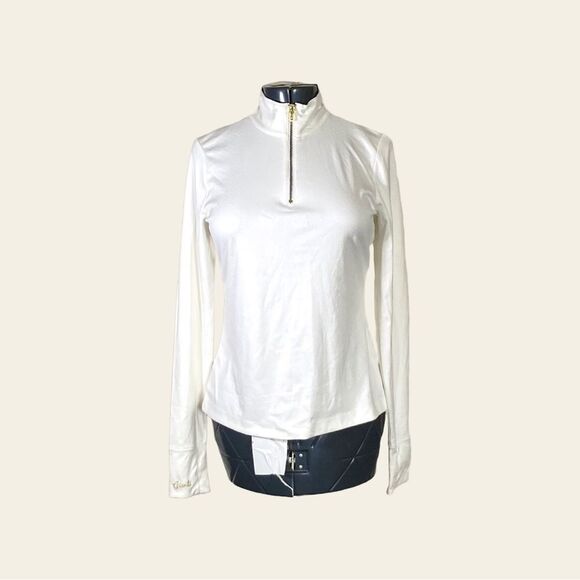 New York Giants Women’s Off White 1/4 Zip Long Sleeve Top Size Medium NFL Team A - Picture 4 of 12